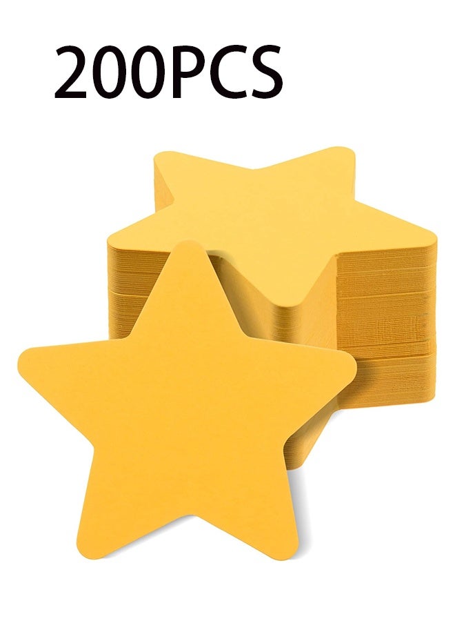 200 Pcs Gold Star Cutouts 4 Inch Double-Sided Yellow Paper Stars, Die-Cut Star Shapes for Bulletin Board, Classroom Wall Decor, School Craft Projects, Party & Event Decorations - Image 1