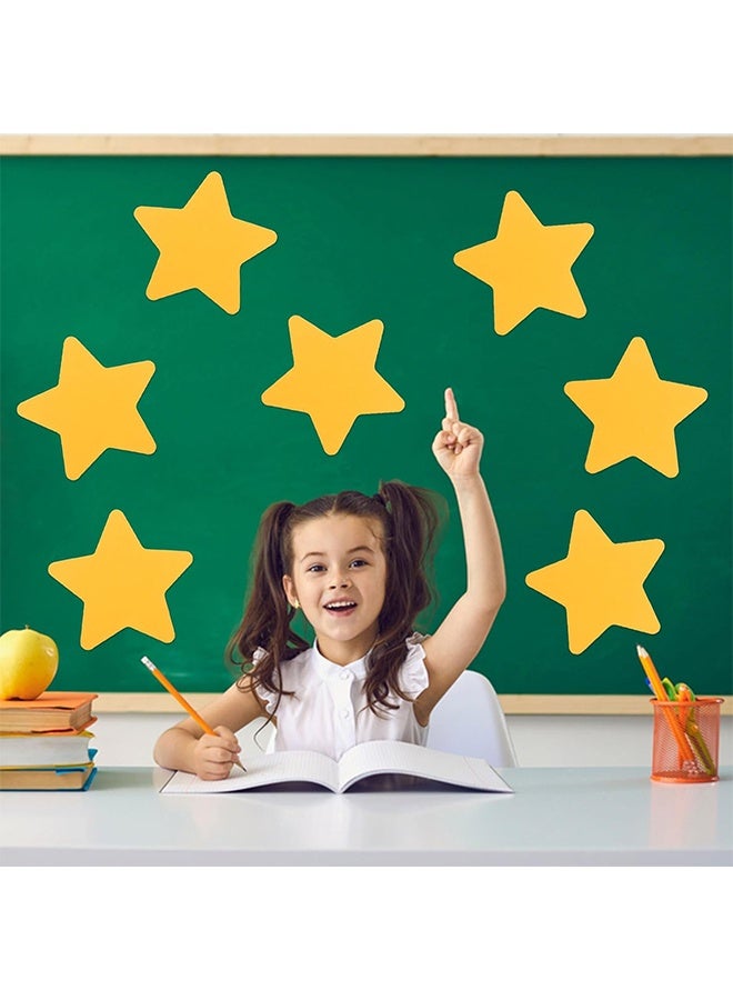 200 Pcs Gold Star Cutouts 4 Inch Double-Sided Yellow Paper Stars, Die-Cut Star Shapes for Bulletin Board, Classroom Wall Decor, School Craft Projects, Party & Event Decorations - Image 4