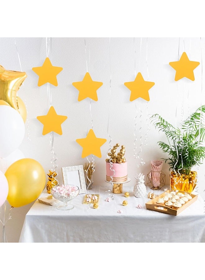 200 Pcs Gold Star Cutouts 4 Inch Double-Sided Yellow Paper Stars, Die-Cut Star Shapes for Bulletin Board, Classroom Wall Decor, School Craft Projects, Party & Event Decorations - Image 3