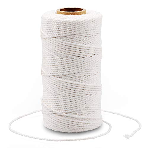 G2PLUS White String, Cotton Bakers Twine, 328 Feet 2MM Natural White Cotton String for Crafts, Gift Wrapping Twine, Home Decor, Gift Packaging - Image 1