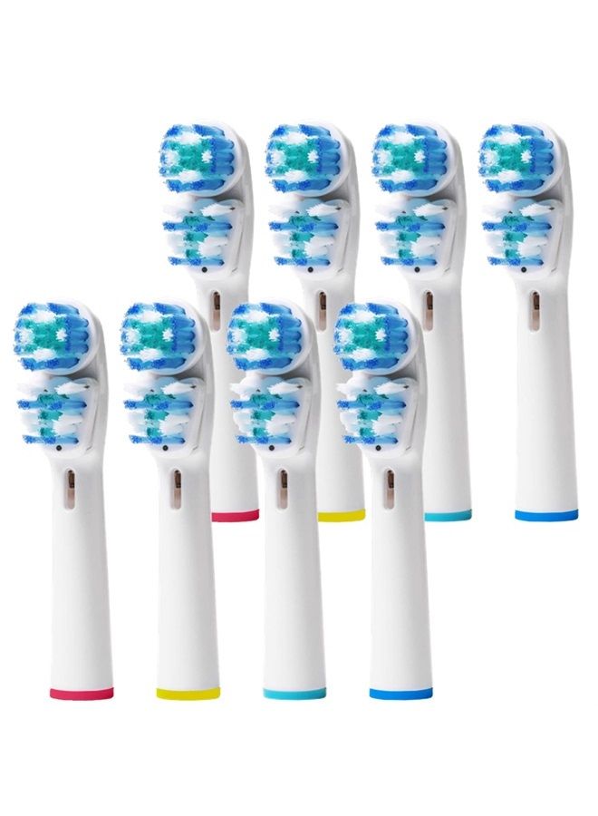 Alayna Replacement Brush Heads Compatible with Oral B- Double Clean Design, Pack of 8 Generic Electric Toothbrush Replacement Heads- Fits Oralb Pro 7000, 1000, 8000, 9000, 1500, 5000, Kids, Vitality & More! - Image 1