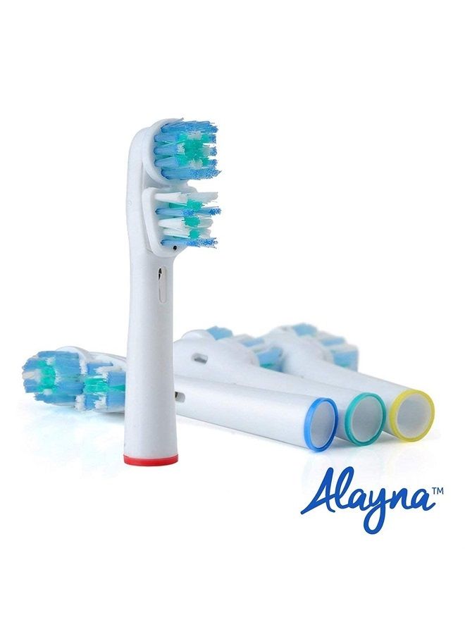 Alayna Replacement Brush Heads Compatible with Oral B- Double Clean Design, Pack of 8 Generic Electric Toothbrush Replacement Heads- Fits Oralb Pro 7000, 1000, 8000, 9000, 1500, 5000, Kids, Vitality & More! - Image 4