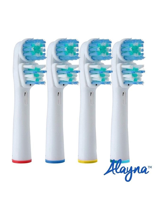 Alayna Replacement Brush Heads Compatible with Oral B- Double Clean Design, Pack of 8 Generic Electric Toothbrush Replacement Heads- Fits Oralb Pro 7000, 1000, 8000, 9000, 1500, 5000, Kids, Vitality & More! - Image 3