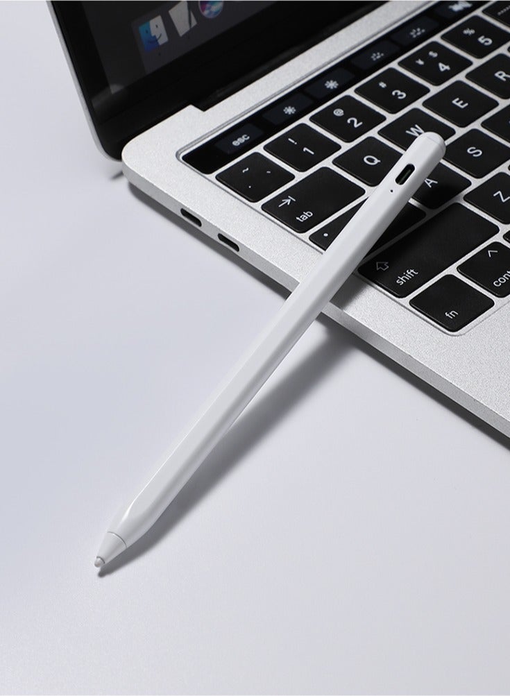 بي إس إن إل قلم ستايلس رقمي نشط من الجيل الثاني من قلم ايباد مع شحن سريع ورفض راحة اليد لجهاز ابل ايباد 2018  والإصدارات الأحدث، أبيض - Image 2