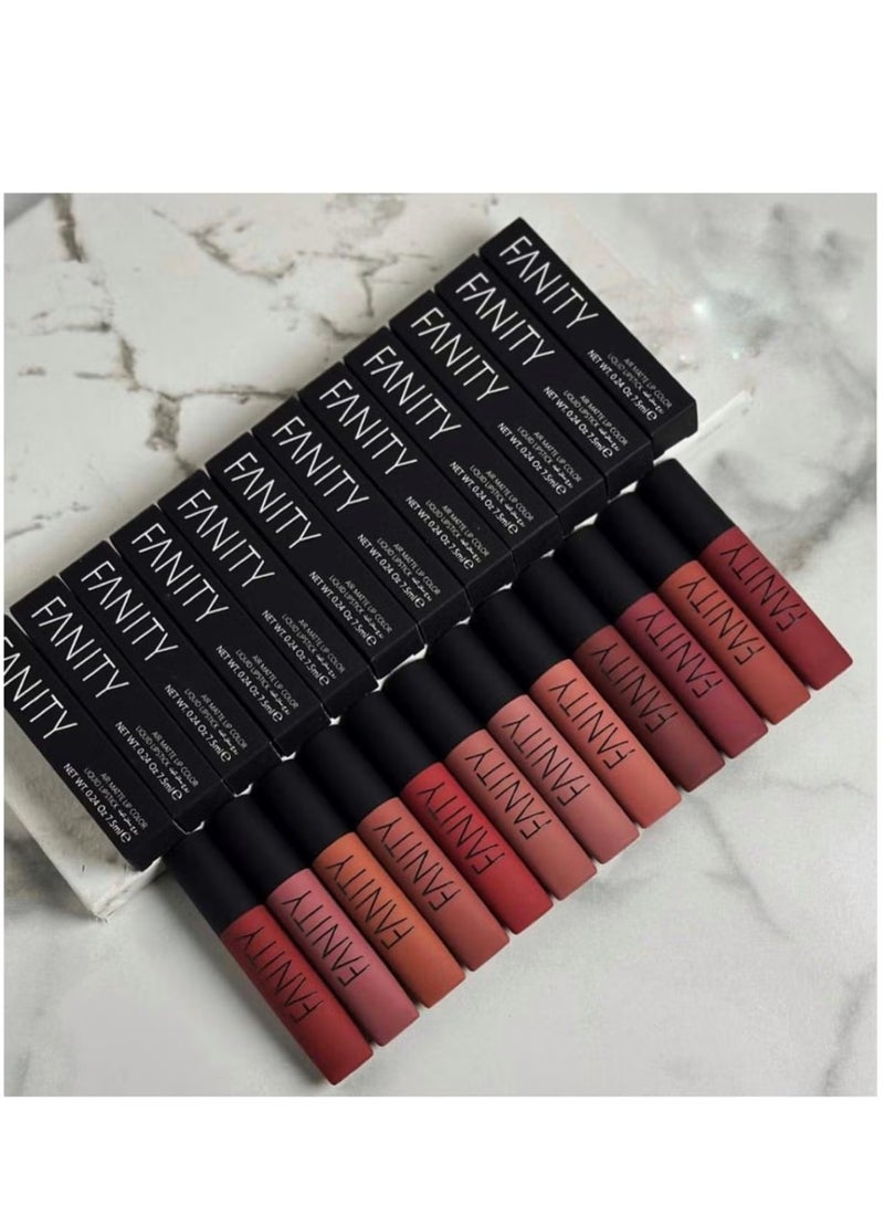 فانيتي مجموعة روج سائل ثابت من 12 قطعة متعدد الألوان