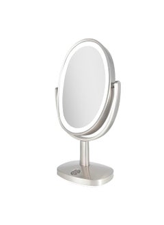 Zadro Zadro Newport 10" by 18" Oval LED Lighted Makeup Mirror with Magnification 5X/1X Touch Control Makeup Mirror with Lights 