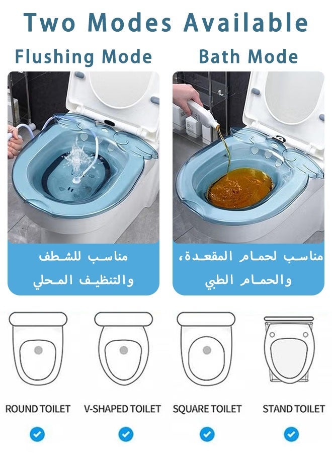 HOMESTAR Sitz Baths for Toilet Seat, Pregnant Women Steam Seat with Flusher Hemorrhoids and Inflammation Treatment, Soaking Basin Suitable Most Toilets - Image 4