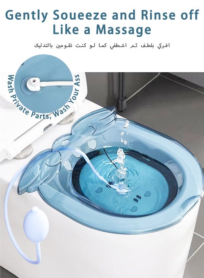 HOMESTAR Sitz Baths for Toilet Seat, Pregnant Women Steam Seat with Flusher Hemorrhoids and Inflammation Treatment, Soaking Basin Suitable Most Toilets - Image 3