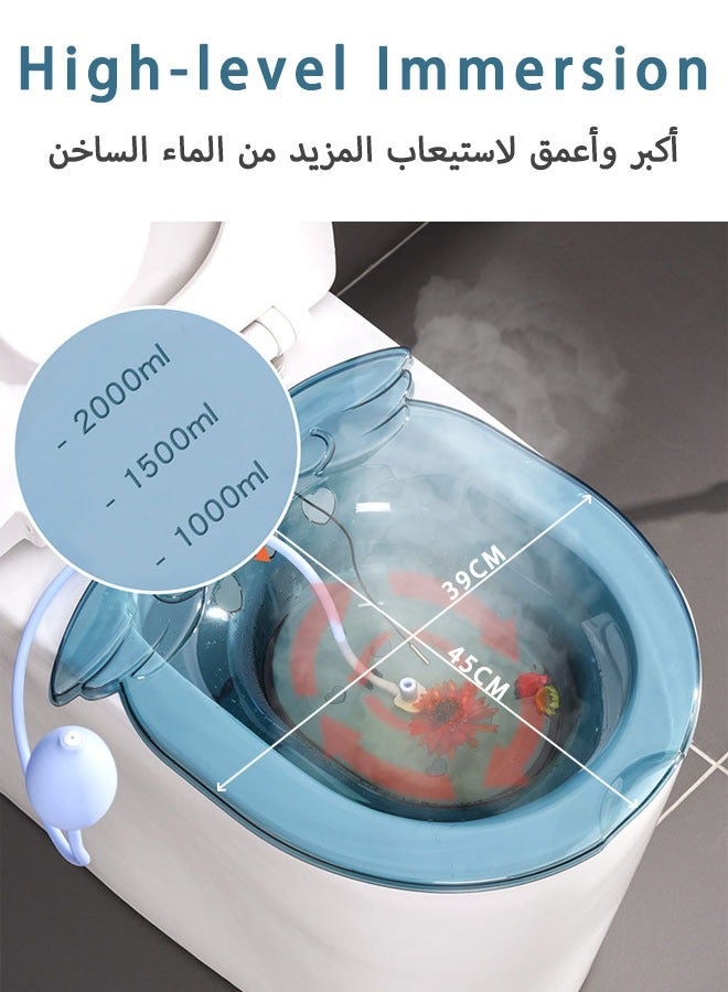 HOMESTAR Sitz Baths for Toilet Seat, Pregnant Women Steam Seat with Flusher Hemorrhoids and Inflammation Treatment, Soaking Basin Suitable Most Toilets - Image 5