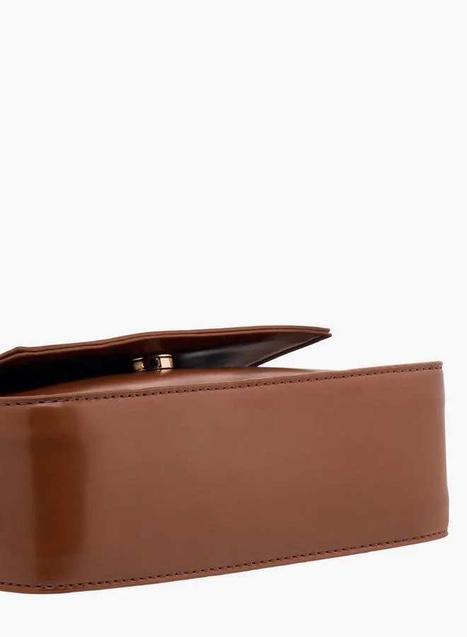 Flora Bella By Shoexpress Solid Crossbody Bag with Adjustable Strap
