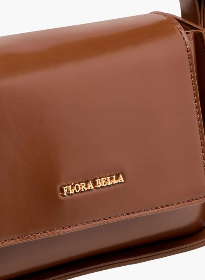 Flora Bella By Shoexpress Solid Crossbody Bag with Adjustable Strap