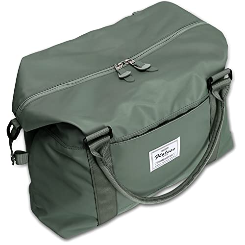 BJLFS Womens travel bags, weekender carry on for women, sports Gym workout duffel bag, overnight shoulder Bag fit 15.6 inch Laptop (Large, Olive Green) - Image 1