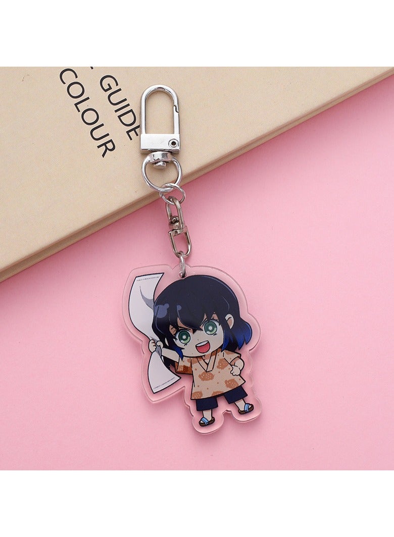 1-Piece Anime Demon Slayer Hashibira Inosuke Acrylic Keychain