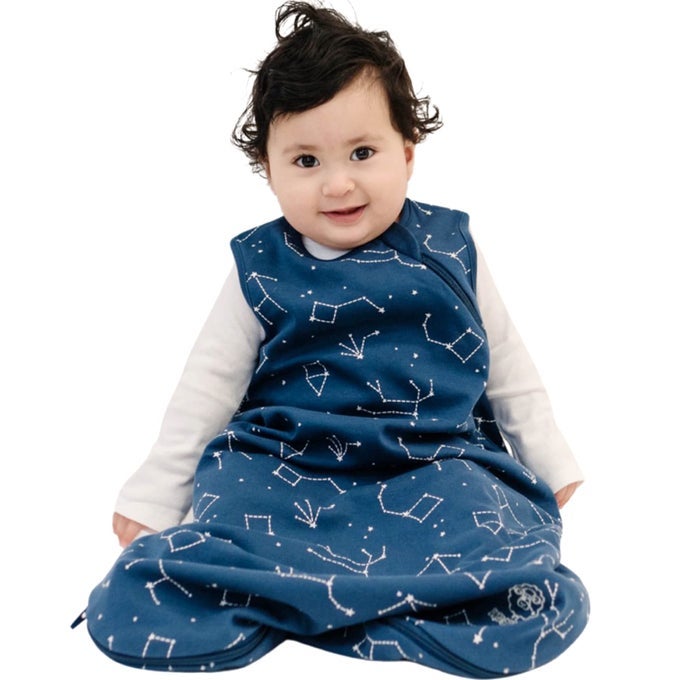 MERINO WOOL AND ORGANIC COTTON BABY SLEEPING BAG 4 SEASON CLASSIC SLEEP SACK FOR BABY TWOWAY ZIPPER SLEEPING BAG FOR TODDLER 1836 MONTHS NIGHT SKY