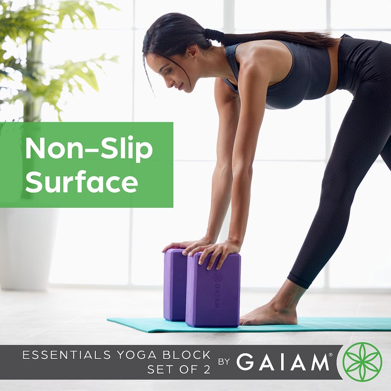 Gaiam Yoga Block - Supportive Latex-Free Eva Foam - Soft Non-Slip Surface with Beveled Edges for Yoga, Pilates, Meditation - Yoga Accessories for Stability, Balance, Deepen Stretches - Image 4