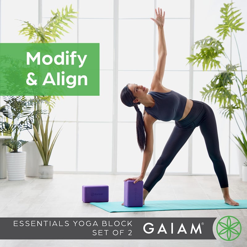 Gaiam Yoga Block - Supportive Latex-Free Eva Foam - Soft Non-Slip Surface with Beveled Edges for Yoga, Pilates, Meditation - Yoga Accessories for Stability, Balance, Deepen Stretches - Image 2