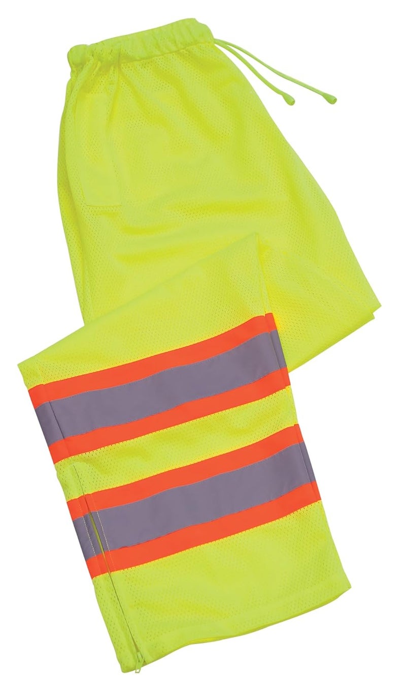 WELS210 100% Polyester Class 3 Knit Mesh Work Pant, Hi-Viz Lime, 2X-Large