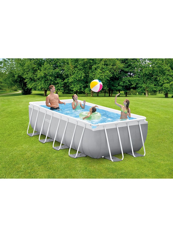 INTEX - INTEX 4M X 2M X 1M PRISM FRAME RECTANGULAR POOL SET - Image 1