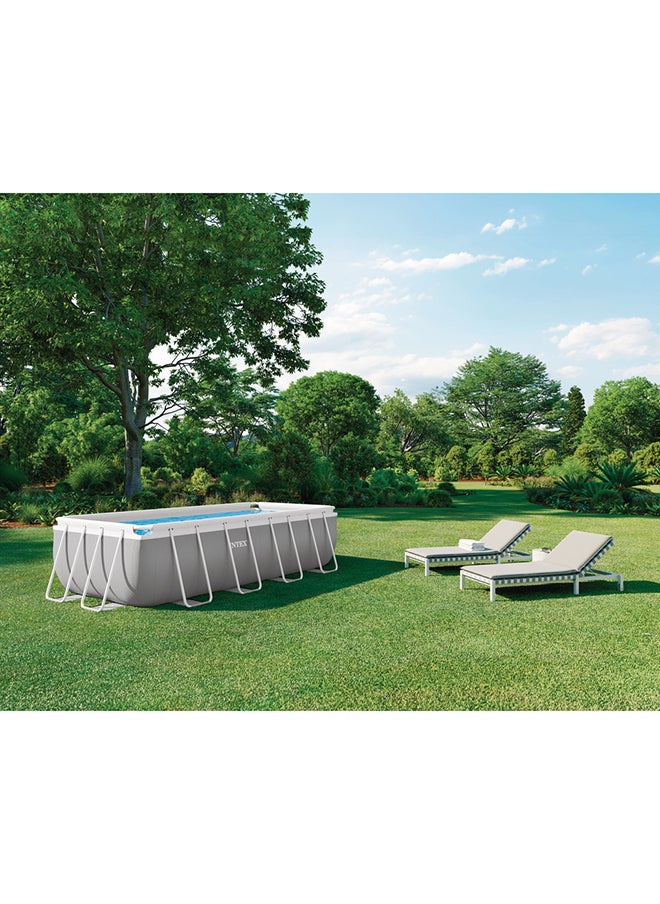 INTEX - INTEX 4M X 2M X 1M PRISM FRAME RECTANGULAR POOL SET - Image 1