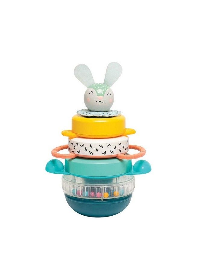 Taf Toys - Hunny Bunny Baby Stacker 5 Pieces Captivating Stacker Rings And A Friendly Bunny Character Bpa Free Developmental Toddler Toy - Image 1