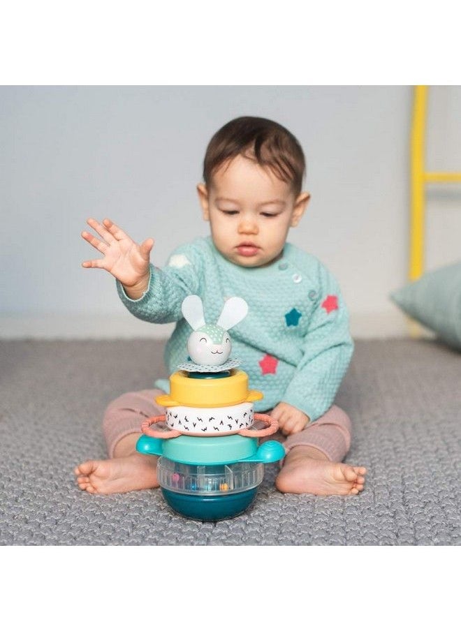 Taf Toys - Hunny Bunny Baby Stacker 5 Pieces Captivating Stacker Rings And A Friendly Bunny Character Bpa Free Developmental Toddler Toy - Image 1