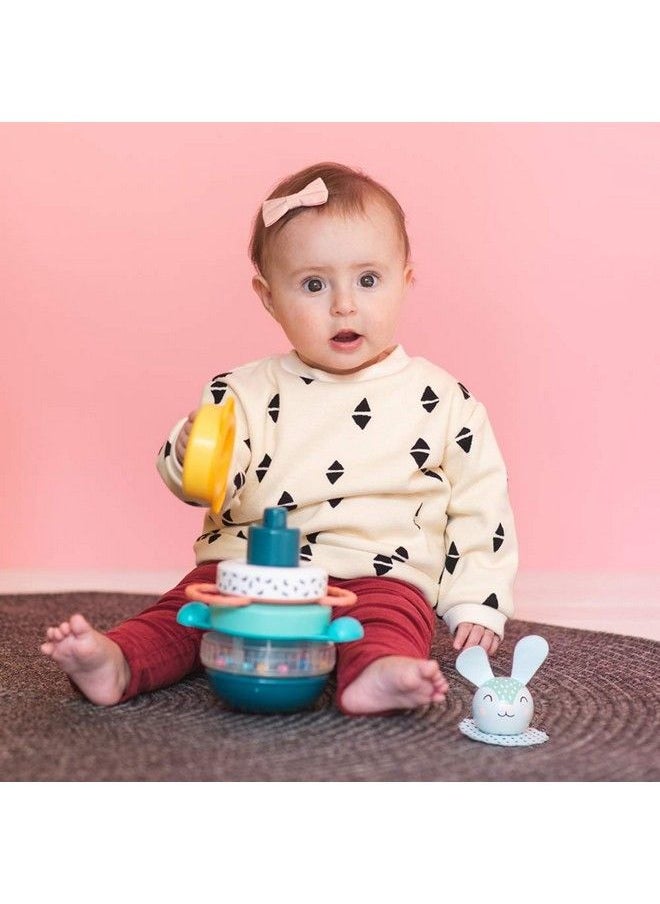 Taf Toys - Hunny Bunny Baby Stacker 5 Pieces Captivating Stacker Rings And A Friendly Bunny Character Bpa Free Developmental Toddler Toy - Image 1