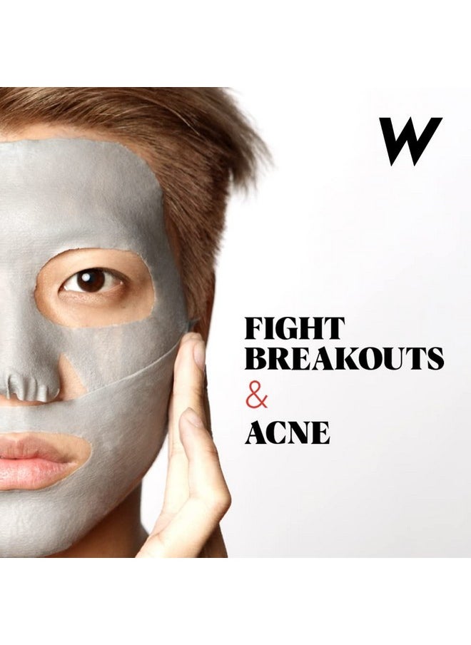 The Wolf Project - Wolf Project Korean Face Mask Gentle Mud Mask With Pore Minimizer Serum Vitamin B3 Vitamin C Vitamin E Oil Control. Deep Facial Cleansing For All Skin Types And Acne Prone Skin 5 Pack - Image 1