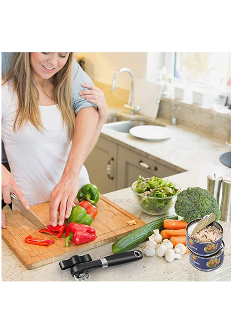 SYOSI - Can Opener, Kitchen Safety for Restaurant No Sharp Edges Arthritis Camping Can Open tool Side Cut Manuel Hand Held Smooth Edge Ergonomic - Image 1
