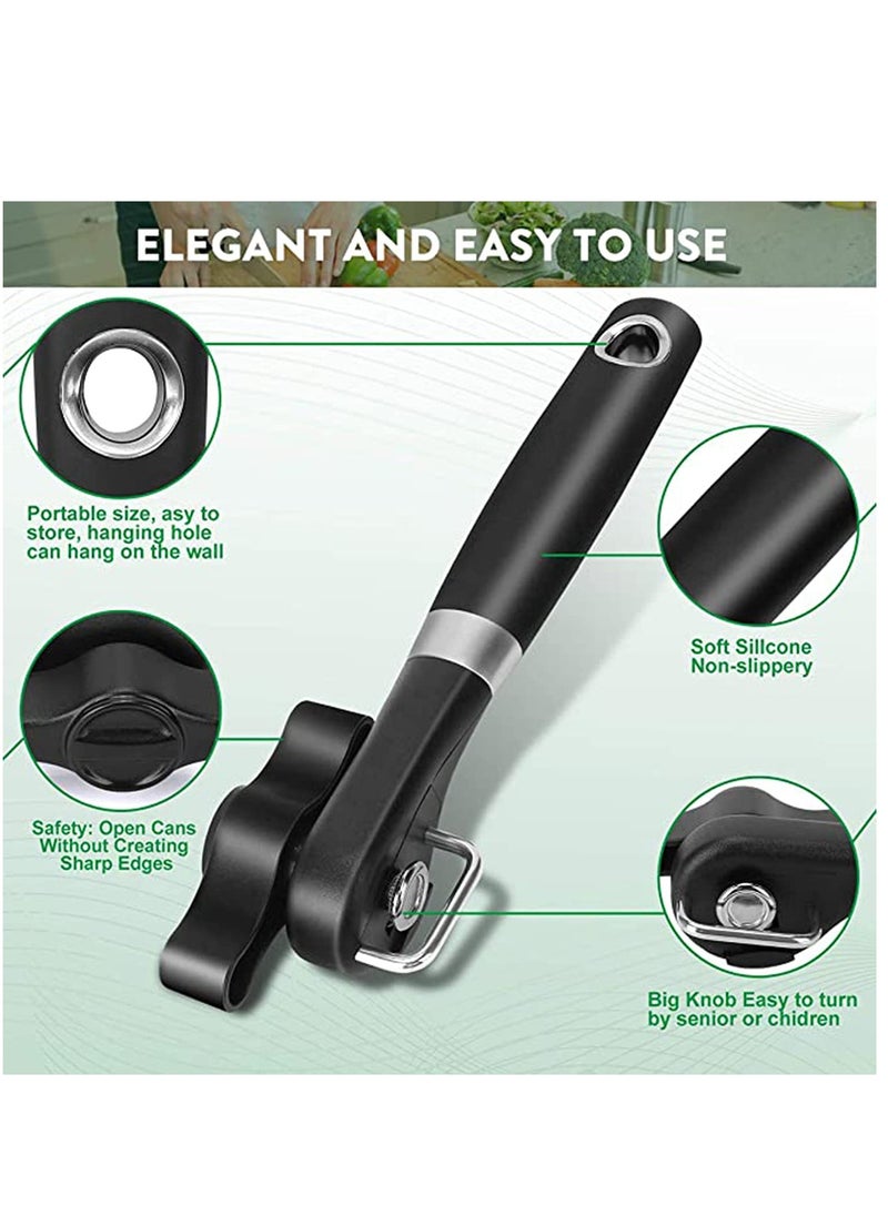 SYOSI - Can Opener, Kitchen Safety for Restaurant No Sharp Edges Arthritis Camping Can Open tool Side Cut Manuel Hand Held Smooth Edge Ergonomic - Image 1