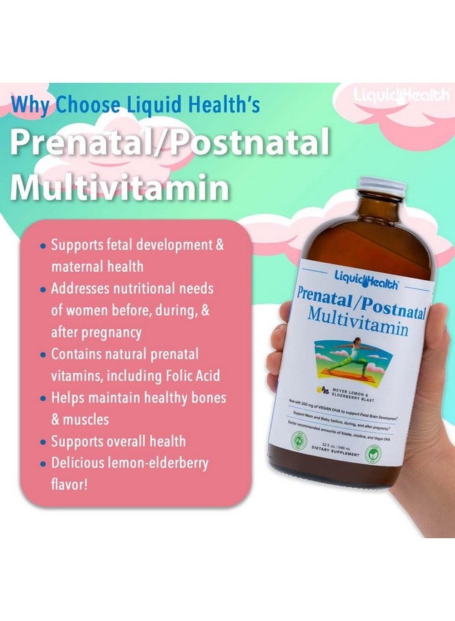 LIQUIDHEALTH مجموعة فيتامينات الحمل LIQUIDHEALTH لتعزيز صحة الطفل - متعددة الفيتامينات للنباتيين للنساء الحوامل/بعد الولادة مع SunActive و Ferrochel الحديد، حمض الفوليك، الأطعمة الكاملة - مصنوعة في الولايات المتحدة الأمريكية، 100% نباتية (مجموعة) - Image 3