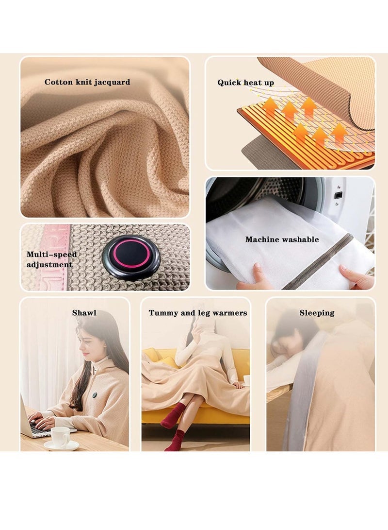 general Portable electric blanket, 3-speed temperature control, USB powered, washable, 150 x 80 cm, suitable for warming shoulders, waist and whole body (excluding power banks) - Image 5