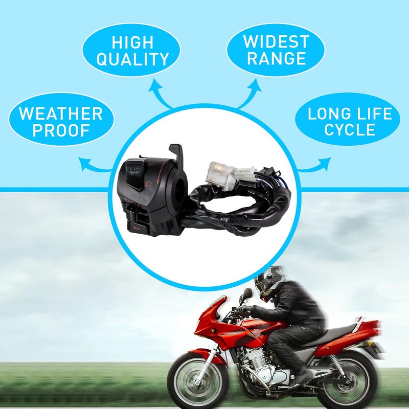 Uno Minda Sw-0659Ay Handle Bar Switch- Left Side - Self Start For Hero-Cbz Xtreme 2014 (White & Black) - Image 3