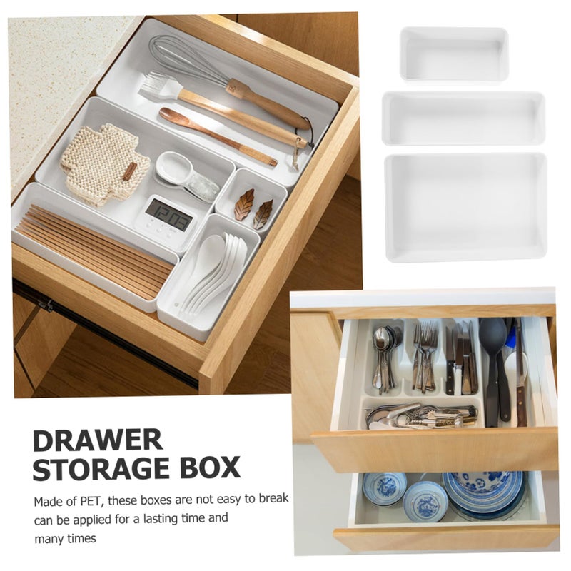 3 Pack Desktop Storage Organizer Bins Versatile Desk Organizer Keep Desktop Tidy - Image 3