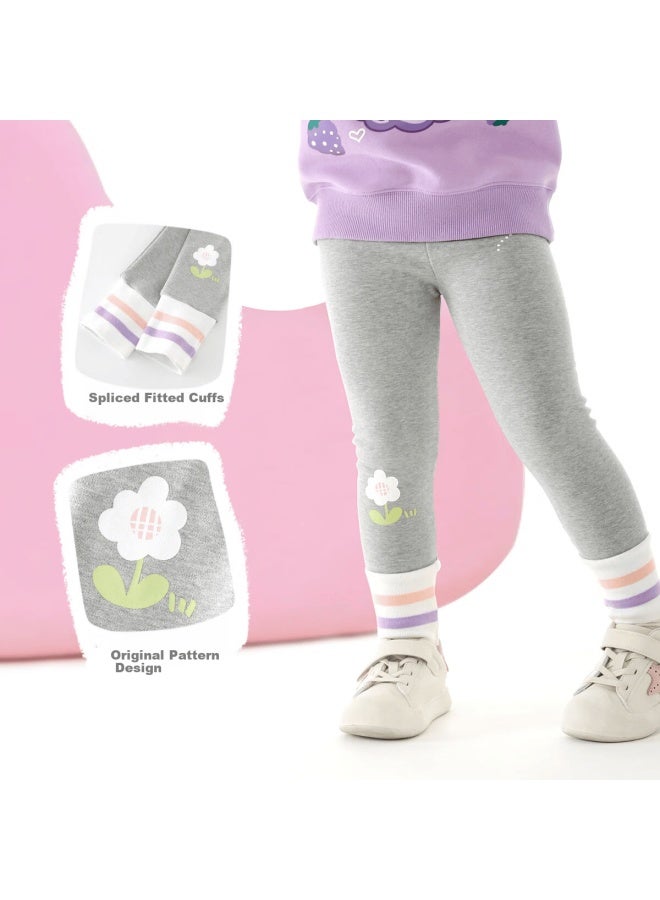 Bobdog Girls' Thermal Cotton Fleece-lined Leggings Autumn Winter Thin Warm Versatile Outerwear Pants For Kids - Image 3