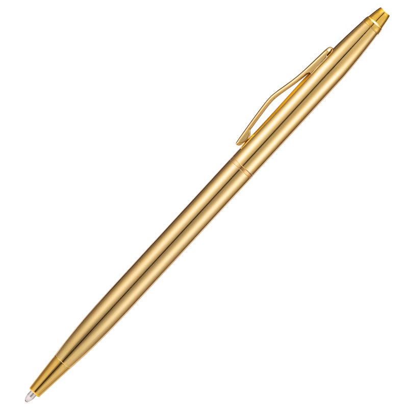 Wikult 6 Pieces Golden Slim Metal Ballpoint Pen, 1mm Medium Point Black Ink Smooth Writing, for Business Office Teacher Student Wedding Guest - Image 2