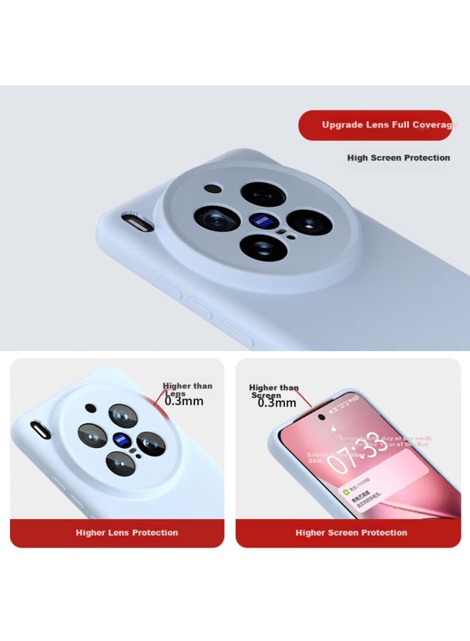 Shangsu Liquid Silicone Soft Case For Vivo X200 Ultra, Full Protection Cover With Lens, Anti-Drop, Simple And Elegant Black Color - Image 3