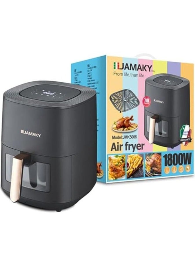 JAMAKY Italy Jamaki JMK 5006 Digital Air Fryer 1800W - 7L Italian with 1 Year Warranty