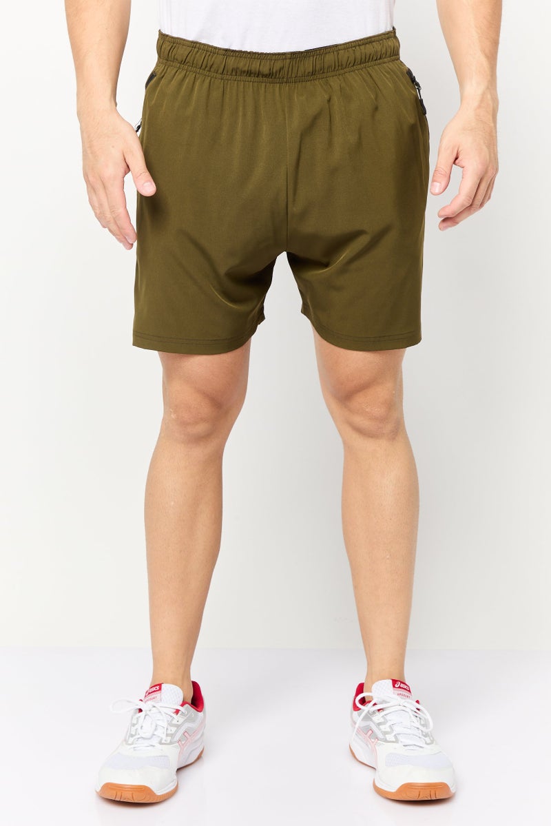 Mister Men Sportswear Fit 5 Inseam Training Shorts, Dark Olive - Image 1