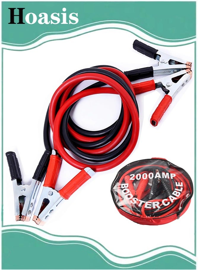 Hoasis Jumper Cables for Car Battery, 13Ft 2000A Automotive Bold Jumper Cables Kit for Jump Starting Dead or Weak Batteries,fit Car, SUV and Trucks Battery with Carry Bag Included - Image 1