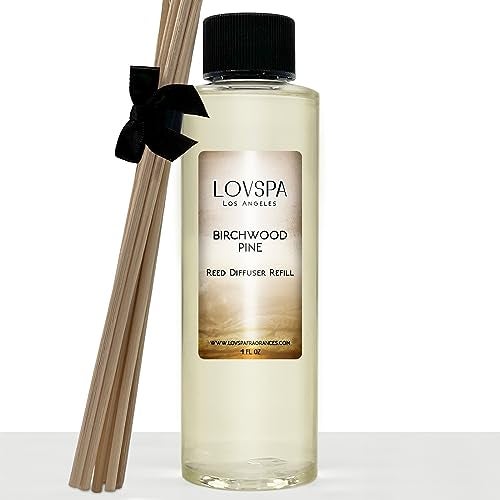LOVSPA Birchwood Pine Diffuser Oil - Holiday Essential Oils for Diffuser Refill & Air Freshener Room Spray - Long-Lasting & Natural Home Fragrance, Scented Oil for Diffusers, USA Made, 4oz - Image 1
