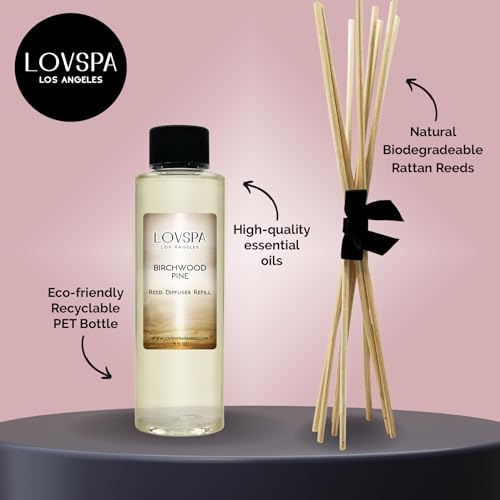LOVSPA Birchwood Pine Diffuser Oil - Holiday Essential Oils for Diffuser Refill & Air Freshener Room Spray - Long-Lasting & Natural Home Fragrance, Scented Oil for Diffusers, USA Made, 4oz - Image 2