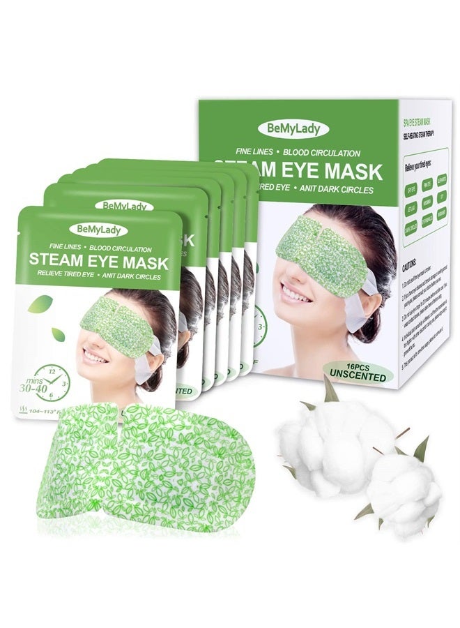 ProCIV 16 Packs Steam Eye Masks for Dry Eyes, SPA Warm Eye Mask, Relief Eye Fatigue Hot Sleep Eye Mask for Puffy Eyes Mask, Disposable Moist Heating Compress Pads for Sleeping, Christmas Gift, Unscented - Image 1