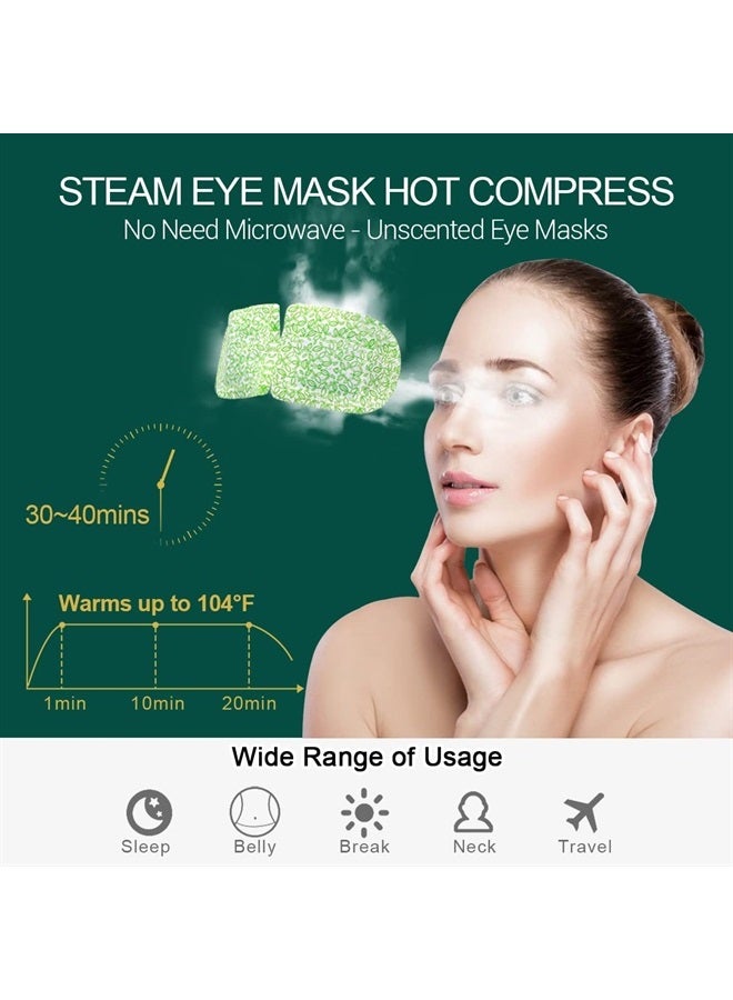ProCIV 16 Packs Steam Eye Masks for Dry Eyes, SPA Warm Eye Mask, Relief Eye Fatigue Hot Sleep Eye Mask for Puffy Eyes Mask, Disposable Moist Heating Compress Pads for Sleeping, Christmas Gift, Unscented - Image 2