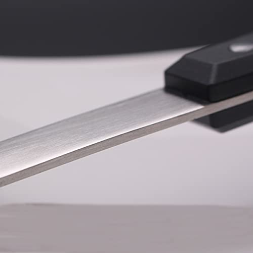 Mockery Stainless Steel Slotted Turner Comfortable Plastic Grip Handle Cooking Flipping Turning Frying and Grilling Refined Strainer for Kitchen Baking Dining Bar, 14 Inch - Image 5