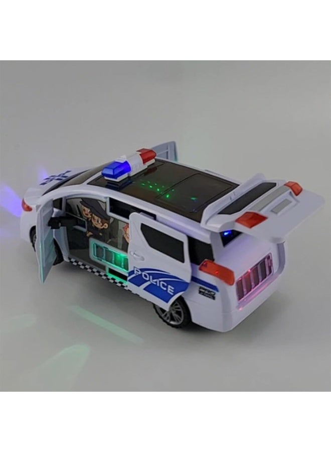 Toy Box Police Car For Kids With Siren Sound Effects Colourful Flashing Light, Automatic Open Door  - Image 4