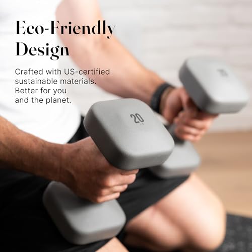 WeGym SafeGrip Square Dumbbells with Anti Slip Handles, Aesthetic Free Weights for Home Workouts, Stable Design Prevents Rolling during Floor Exercises (2LB, Pair Slate) - Image 5