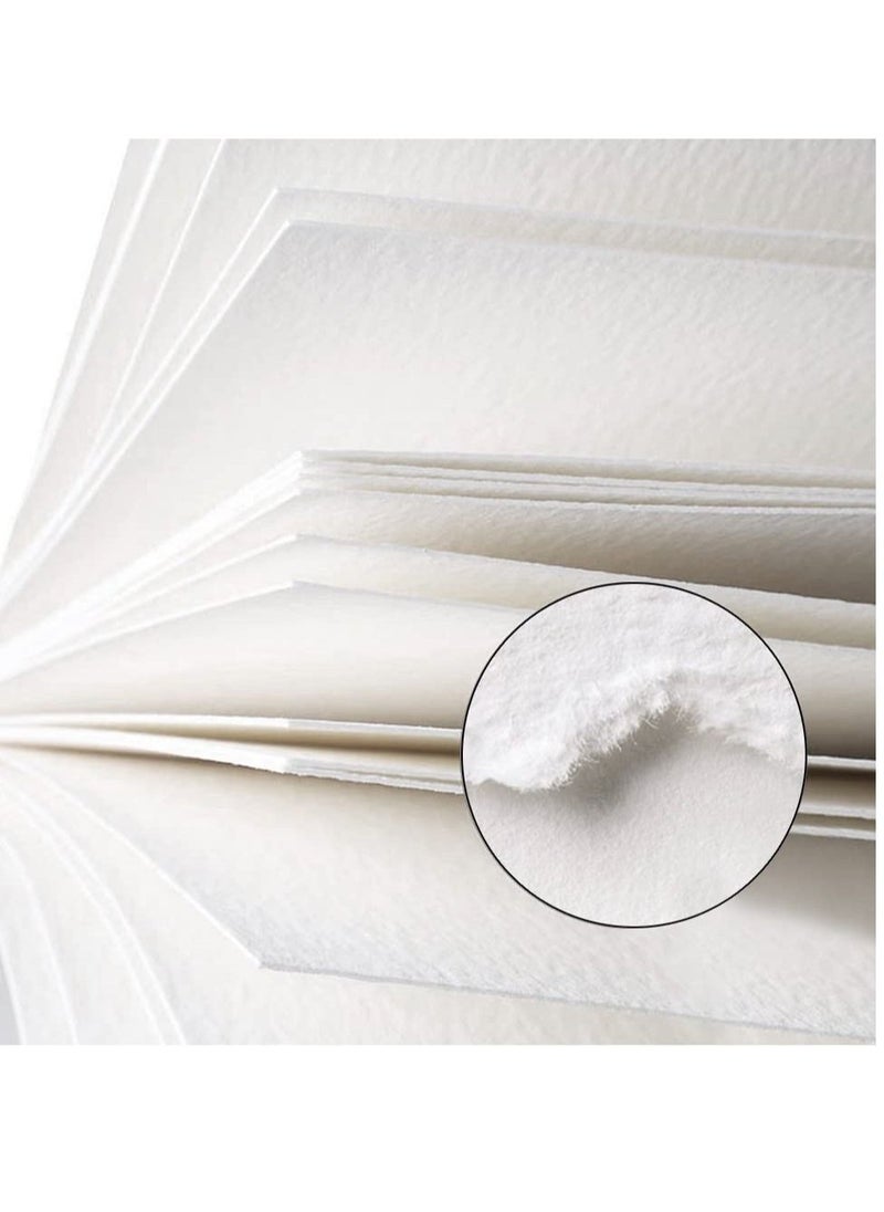 Generic - Watercolor Sketchbook, Portable Square Mini Notebook, 20 Sheets Tearable Textured Drawing Papers, Art Paper Sketchbook (3.9x3.9 Inch, White) - Image 1