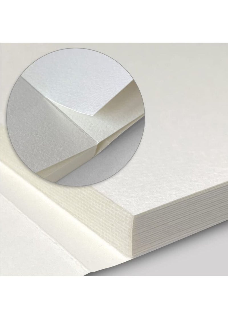 Generic - Watercolor Sketchbook, Portable Square Mini Notebook, 20 Sheets Tearable Textured Drawing Papers, Art Paper Sketchbook (3.9x3.9 Inch, White) - Image 1