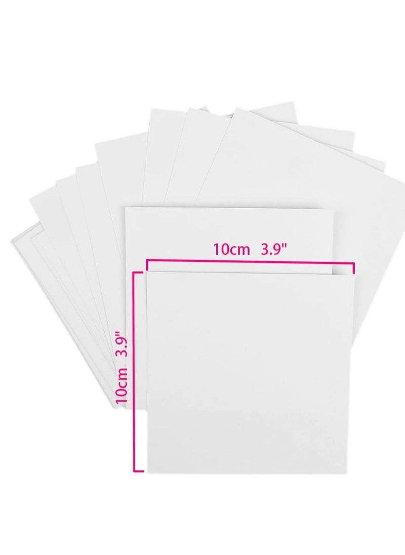 Generic - Watercolor Sketchbook, Portable Square Mini Notebook, 20 Sheets Tearable Textured Drawing Papers, Art Paper Sketchbook (3.9x3.9 Inch, White) - Image 1