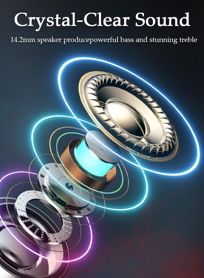 DUNISO Wireless Earbuds Bluetooth 5.0 Headphones Wireless Charging Case Sports Ear Buds Touch Control LED Power Display Built-in Mic Headset Waterproof Earphones in-Ear for IOS and Android - Image 5